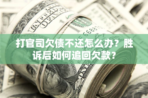 北京打官司欠债不还怎么办？胜诉后如何追回欠款？