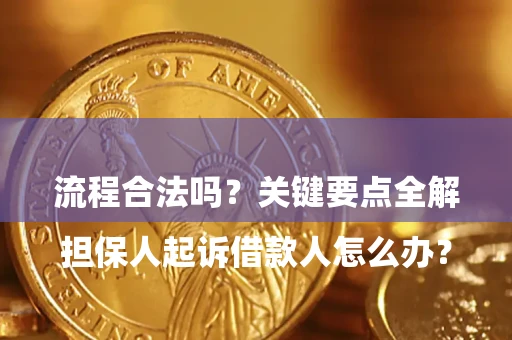 北京

担保人起诉借款人怎么办？流程合法吗？关键要点全解析